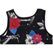 Virágos fekete nyári gyerek ruha-140