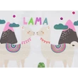 Láma mintás flitteres póló (98-116)