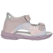 DDSTEP szív mintás lila gyerek szandál.