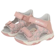 DDSTEP pasztell rózsaszín lány szandál szíves mintával.