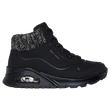Skechers UNO DARLING DAZE fekete bélelt lány bakancs.