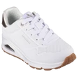 Skechers UNO fehér arany fűzős gyerekcipő.