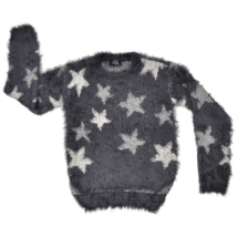 Csillag mintás kötött kislány pulóver.