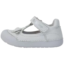 DDSTEP alkalmi fehér pántos balerina cipő virág mintával.