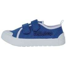 DDSTEP-kék-fehér-vászon-gyerekcipő