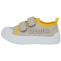 DDSTEP szürke-sárga-vászoncipő-fiúknak-orrvédővel