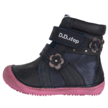 DDSTEP-bélelt-barefoot-lány-cipő-vízlepergető-sötétkék-virágos