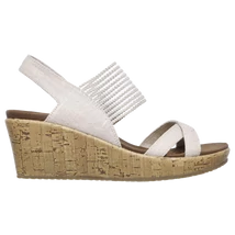 SKECHERS HIGH TEA beige női szandál.