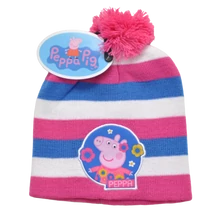 Peppa kék csíkos kötött sapka (52-54)