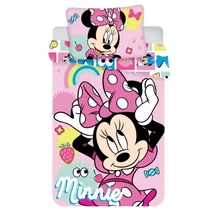 Disney-Minnie-egér-mintás-kis-méretű-gyerek-ágyneműhuzat-garnitúra-lány-pamut