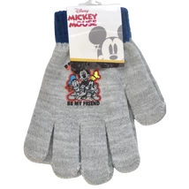 Mickey-egér-mintás-kötött-gyerek-kesztyű-szürke-5-ujjas