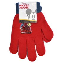 Mickey-mintás-kötött-gyerek-kesztyű-piros-színben-öt ujjas