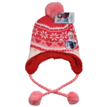Elza-Jégvarázs-fülvédős-téli-gyerek-sapka-rózsaszín-piros-fehér-52-54-méret
