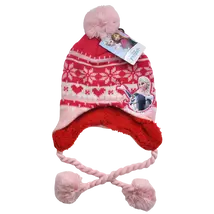 Elza-Jégvarázs-fülvédős-téli-gyerek-sapka-rózsaszín-piros-fehér-lányoknak-52-54-méret