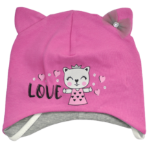 átmeneti-pamut-baba-sapka-fülvédővel-rózsaszín-cica-mintával-lány