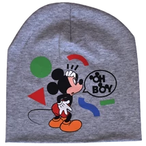 Mickey-egér-mintás-pamut-átmeneti-gyerek-sapka-fiú-szürke