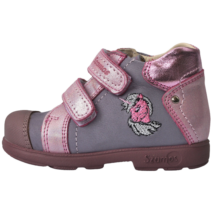 Szamos-supinált-cipő-unikornis-mintával-lila-rózsaszín-gyerekcipő
