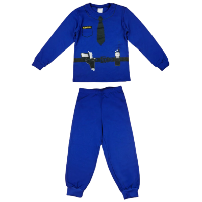 rendőr-egyenruha-mintás-gyerek-pizsama-jelmez-128-méret