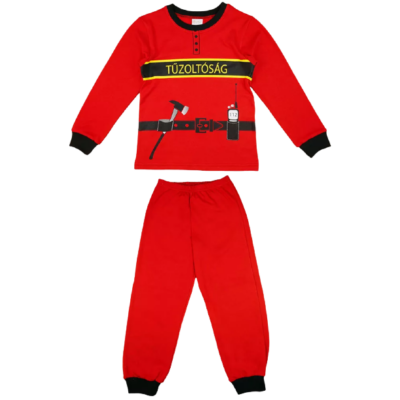 tűzoltó-egyenruha-mintás-gyerek-pizsama-fiúknak-122-128-méret