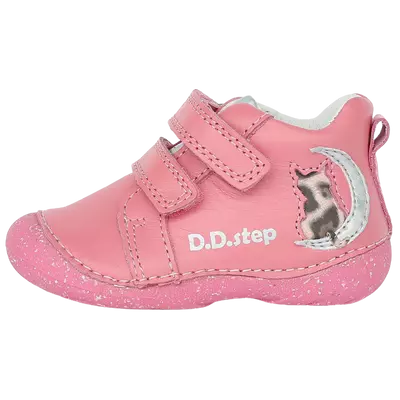 DDSTEP cica mintás első lépés gyerekcipő lányoknak.