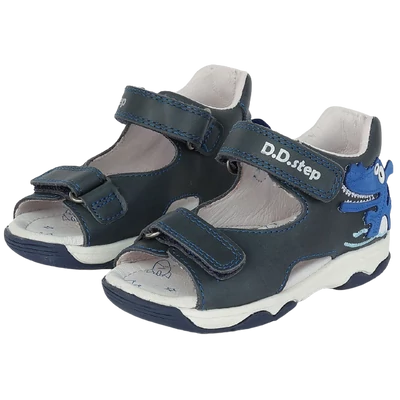 DDSTEP kék krokodilos gyerek szandál.