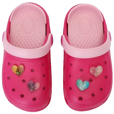 DDSTEP lány papucs szív mintával pink színben.