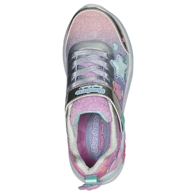 Skechers csillogó rózsaszín gyerek sportcipő.