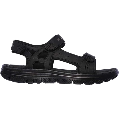 Skechers UPWELL fekete férfi sportos szandál.