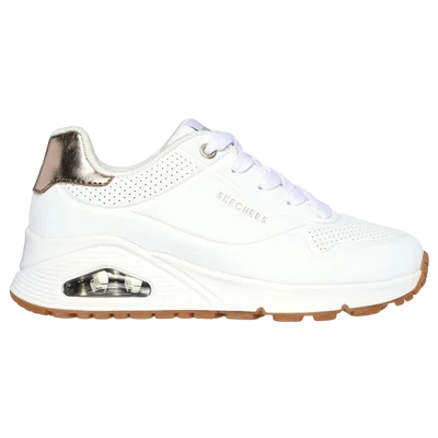 Skechers UNO SHIMMER AWAY fehér arany lány cipő.