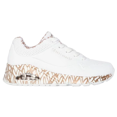 Skechers UNO LOVING LOVe fehér és arany női cipő.