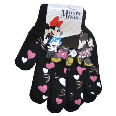 Minnie-mintás-kötött-kesztyű-fekete-színben-öt-ujas