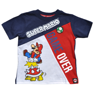 Super-Mario-gyerek-póló-rövid-ujjal-fiú